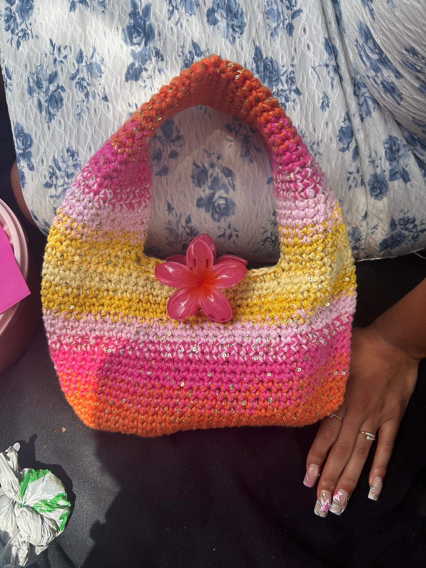 Hibiscus Donut Bag