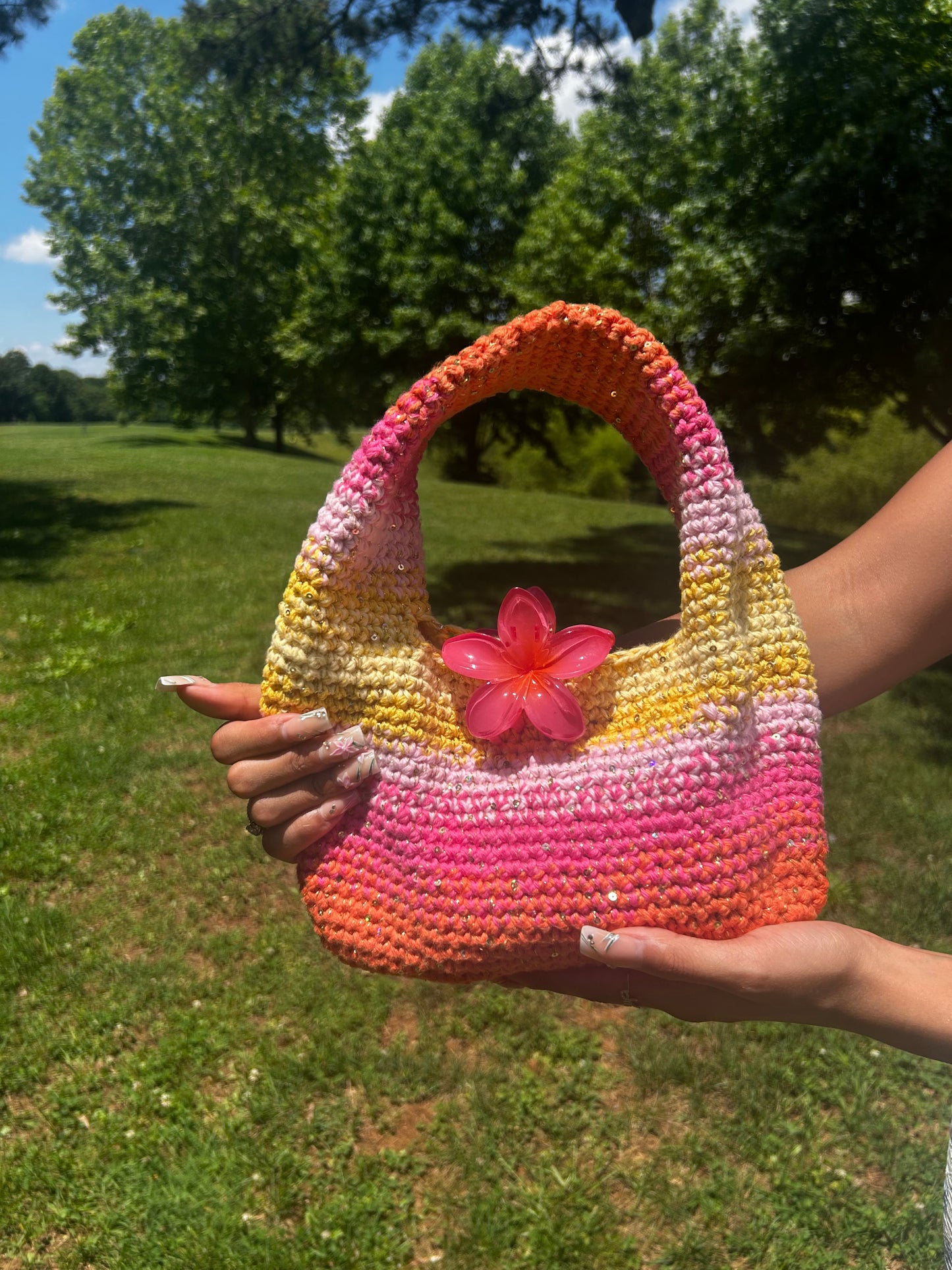 Hibiscus Donut Bag