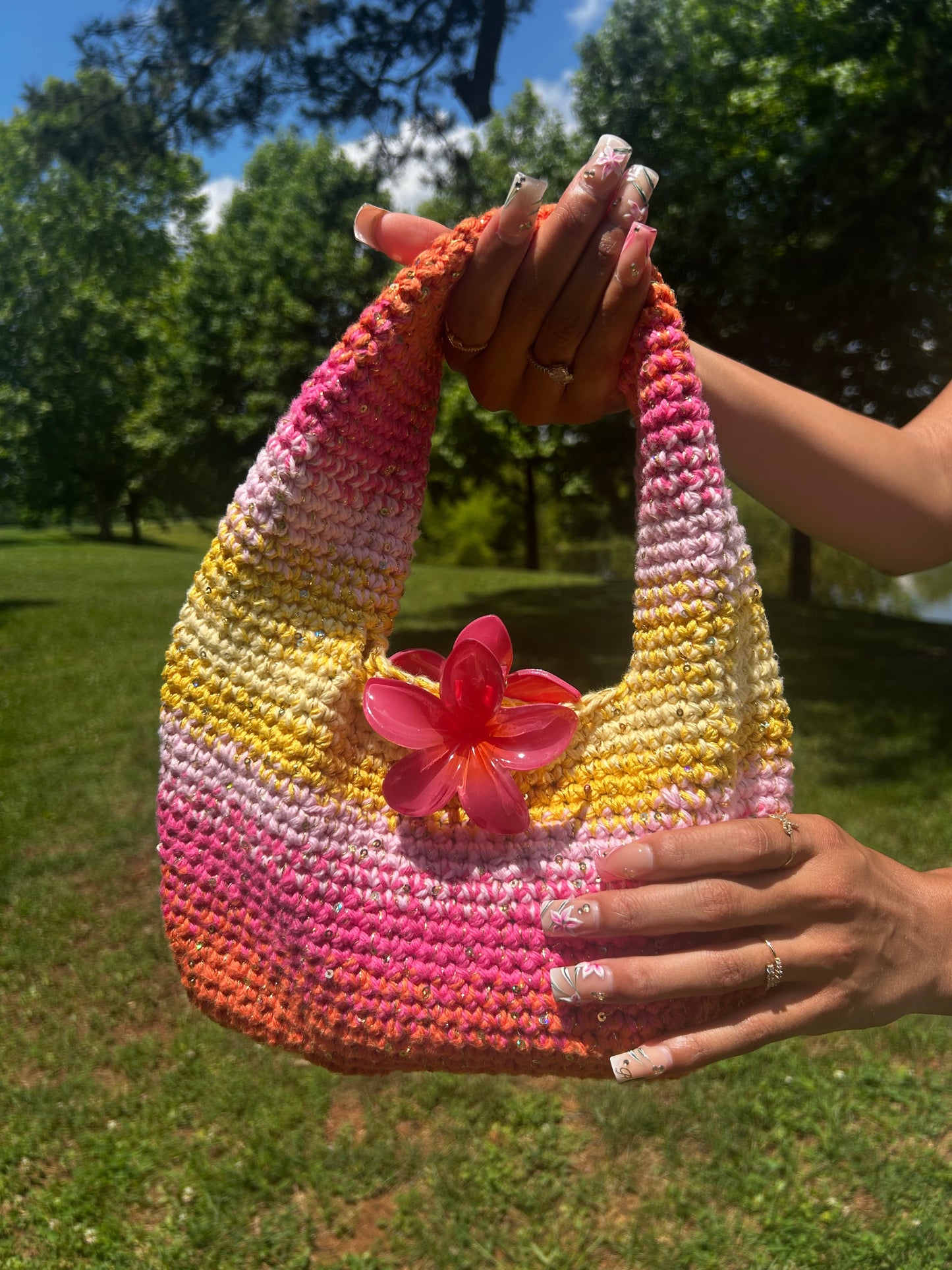 Hibiscus Donut Bag