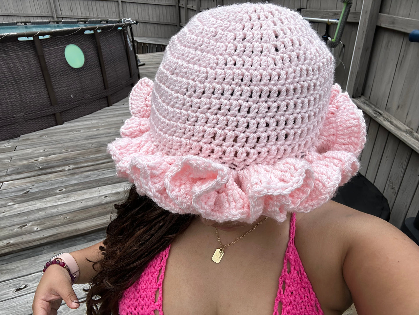 Custom Crochet Ruffle Hat