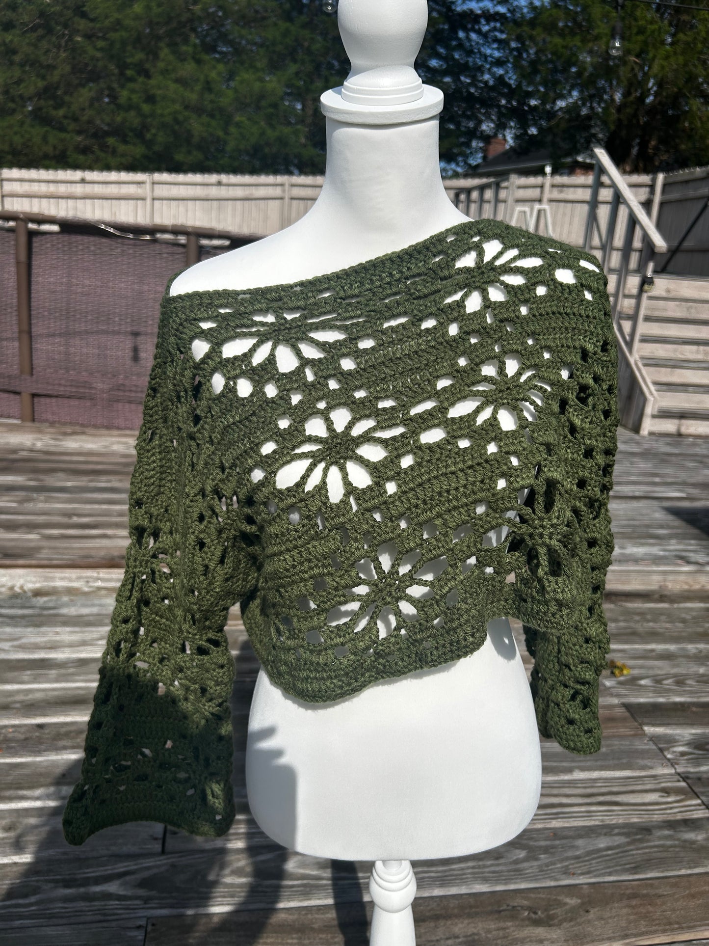 Crochet Flower Sweater