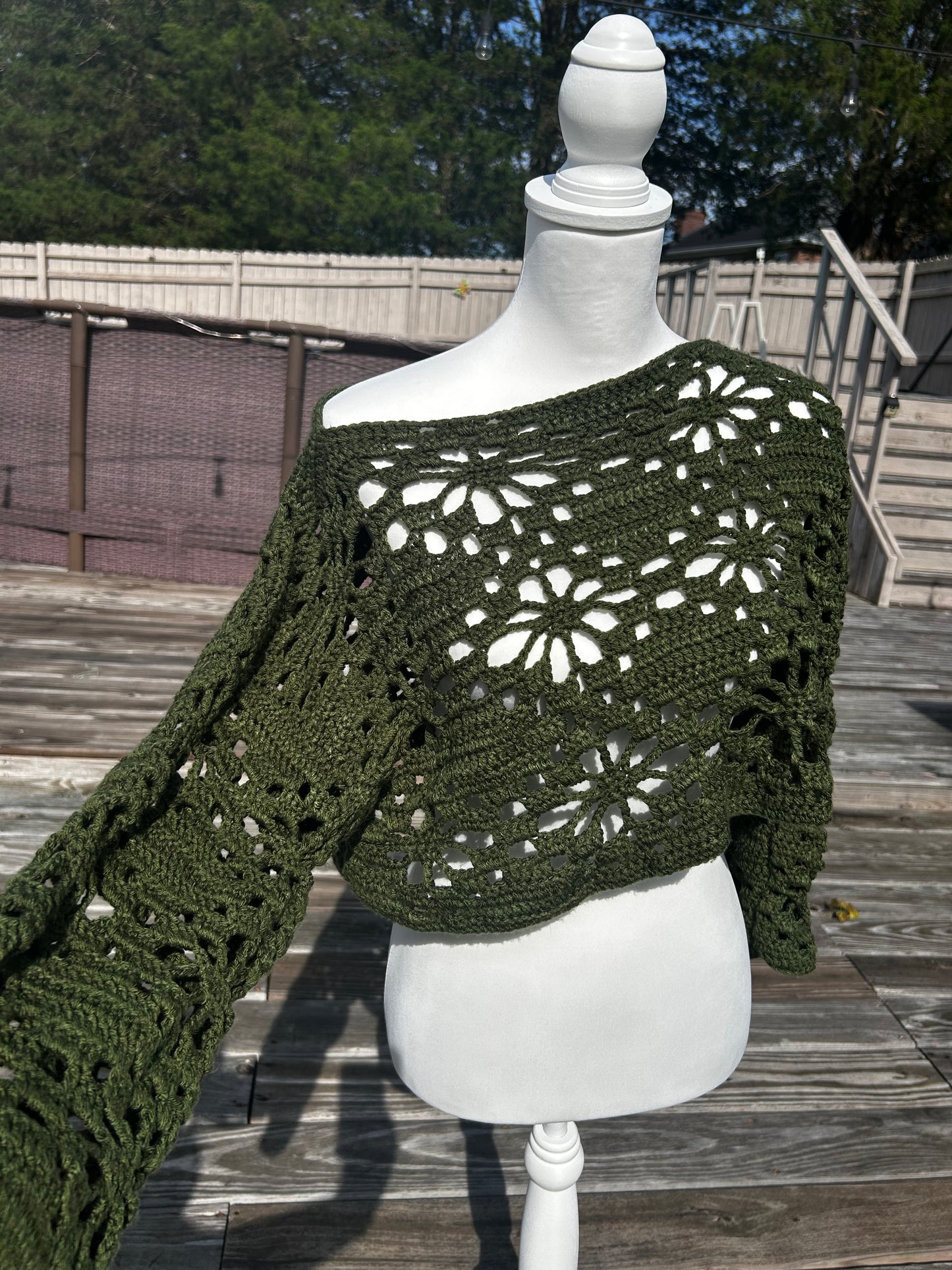 Crochet Flower Sweater